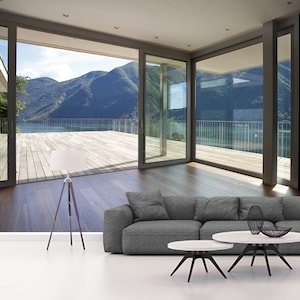 3D Wallpaper Window View Murals Peel and Stick Wallpaper Wall Mural Wall Decor 3D Photo Wallpaper Nature Wall Murals Modern 3D Wall Mural
