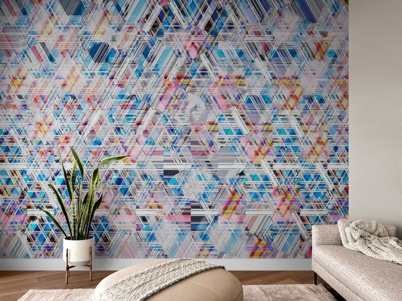 Colorful Mosaic Wall Paper Peel and Stick Wallpapers 3d Wall - Etsy