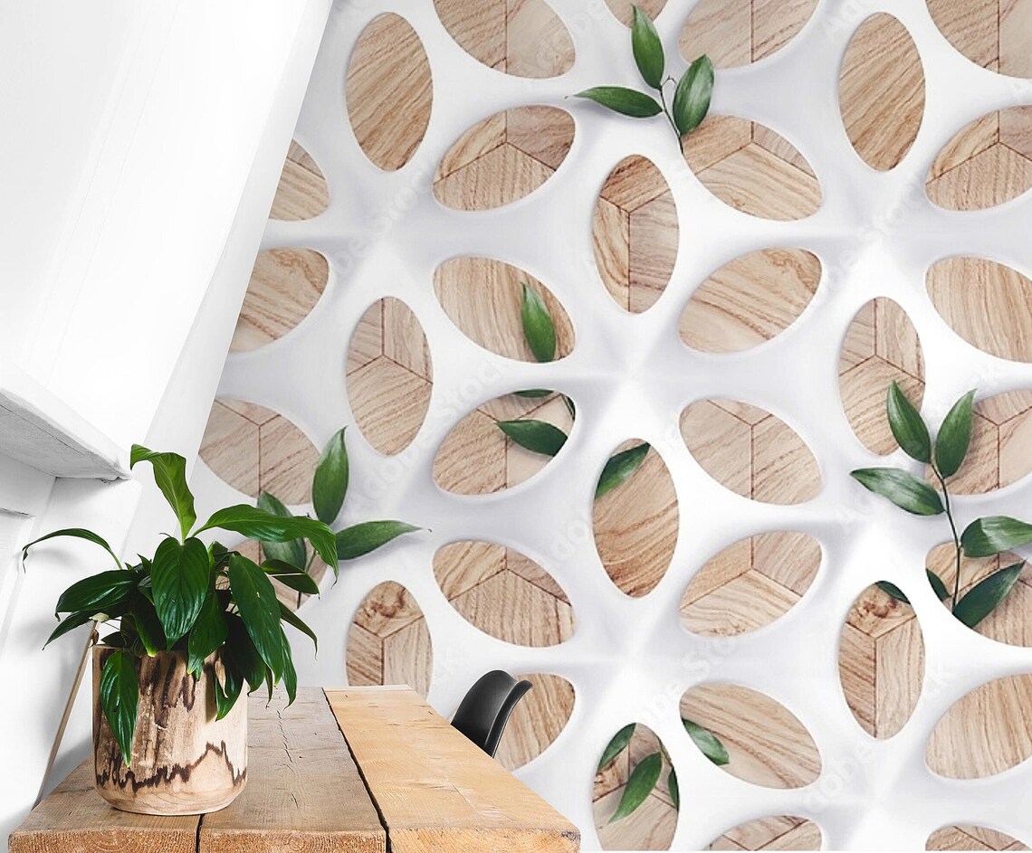 Vinyl 3D Wallpaper Modern Wall Mural Home and Living 3d Wall | Etsy