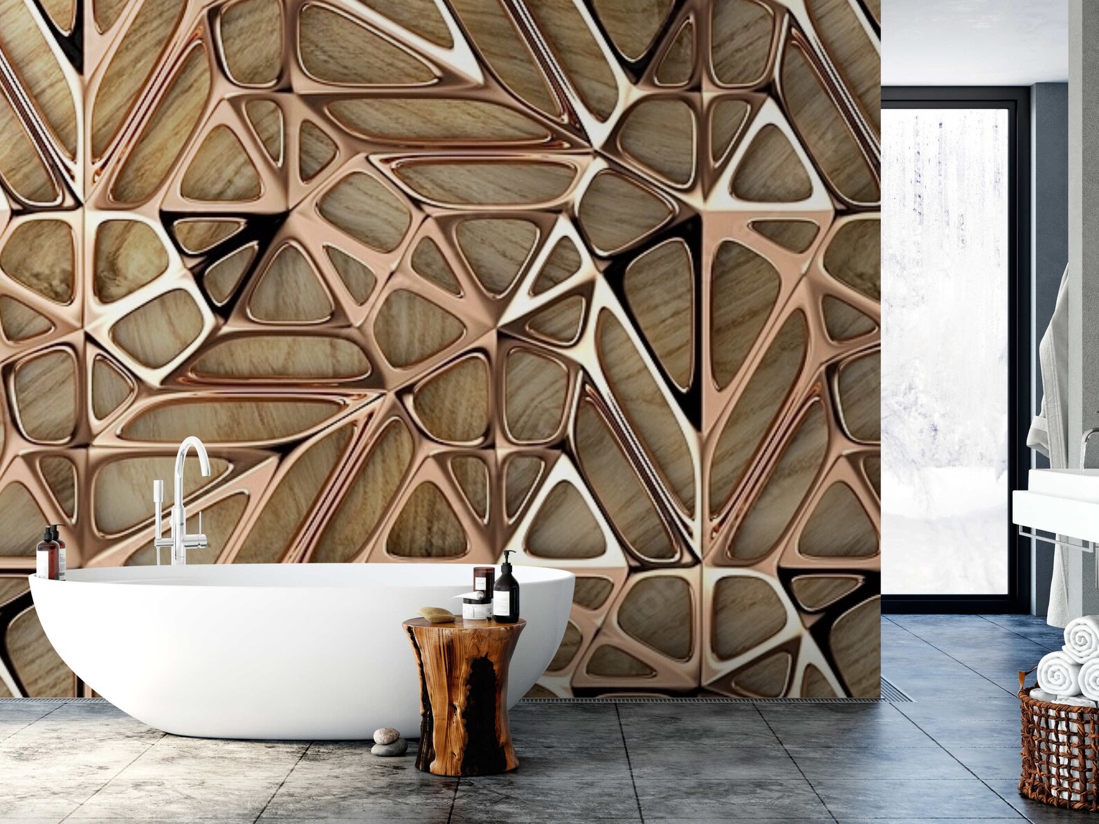 Custom 3D Wallpaper Gold Wall Mural 3D Vinyl Wall Paper Wall Etsy UK