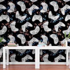 Gaming Wallpaper Wall Mural Peel and Stick Games Wall Art or Game room near me, Self adhesive Removable Wallpaper Boys bedroom decoration
