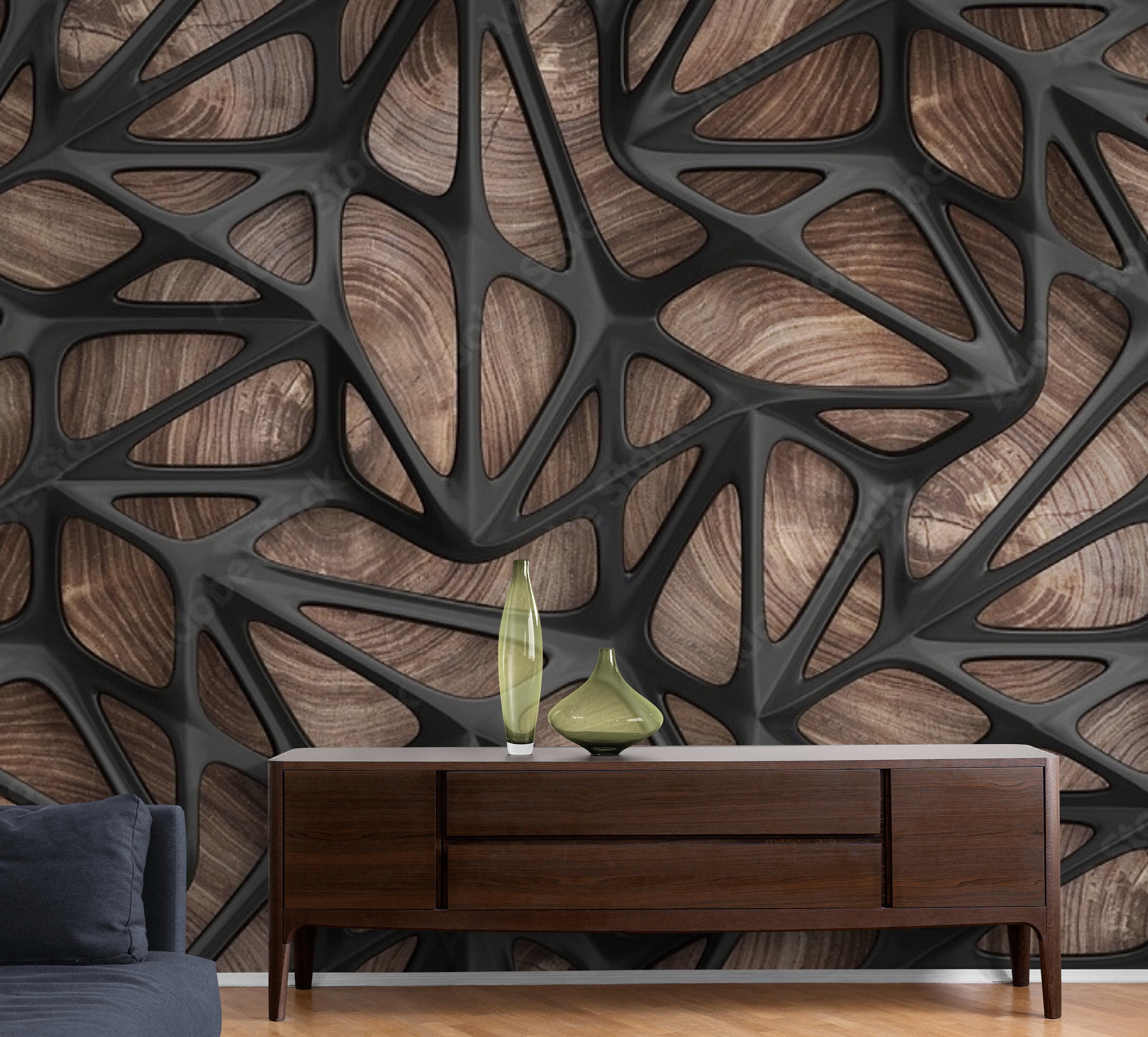 3D BLACK WHITE World Map Wallpaper Wall Mural Self-adhesive Removable