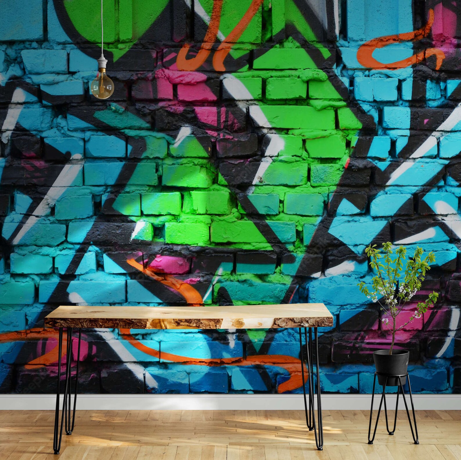 Graffiti Wall Mural, Peel and Stick Street Art Wallpaper - Etsy