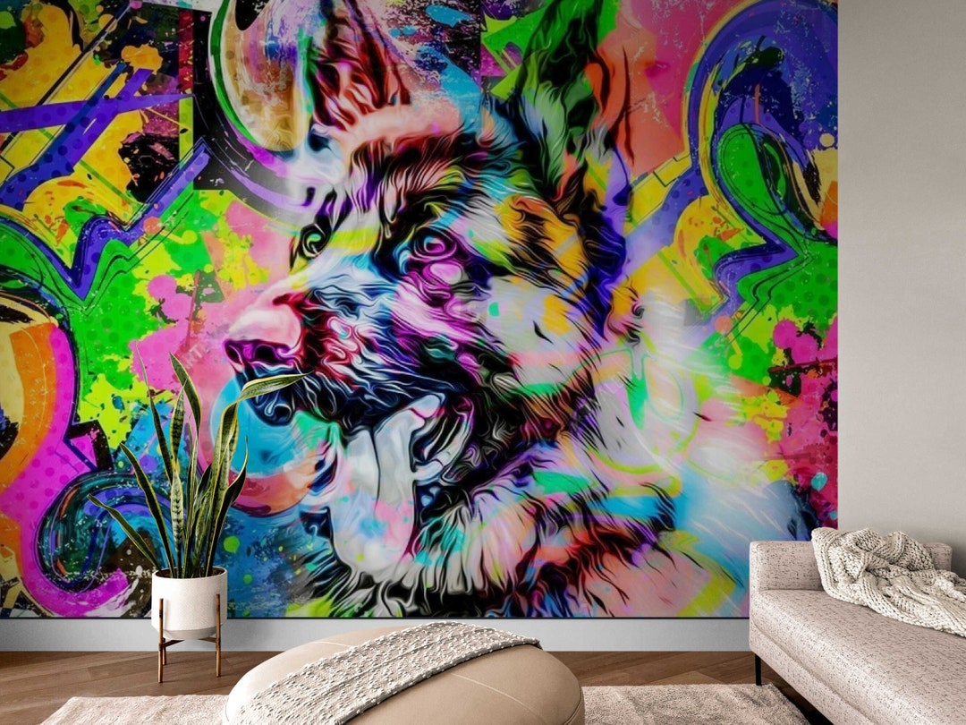 Art Graffiti Wall Mural Graffiti Wallpaper Mural Graffiti Wall Etsy