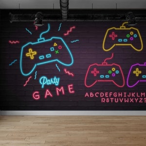 Gaming and Video Game Wallpaper for Game Rooms, Playful Kids Wallpaper, Nursery Cartoon Wallpaper, Kid Playroom Wallpaper Decoration