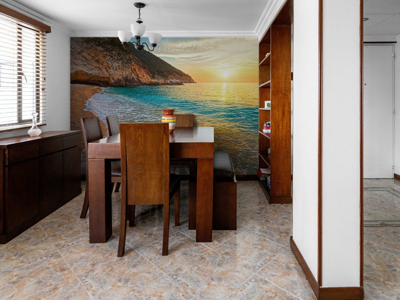 Modern Nature Wall Wallpaper Beach View Wall Murals, Nature Bedroom