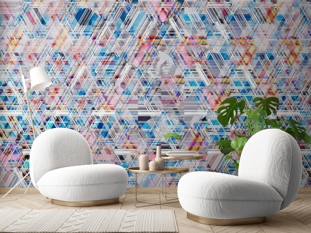 Colorful Mosaic Wall Paper Peel and Stick Wallpapers 3d Wall - Etsy
