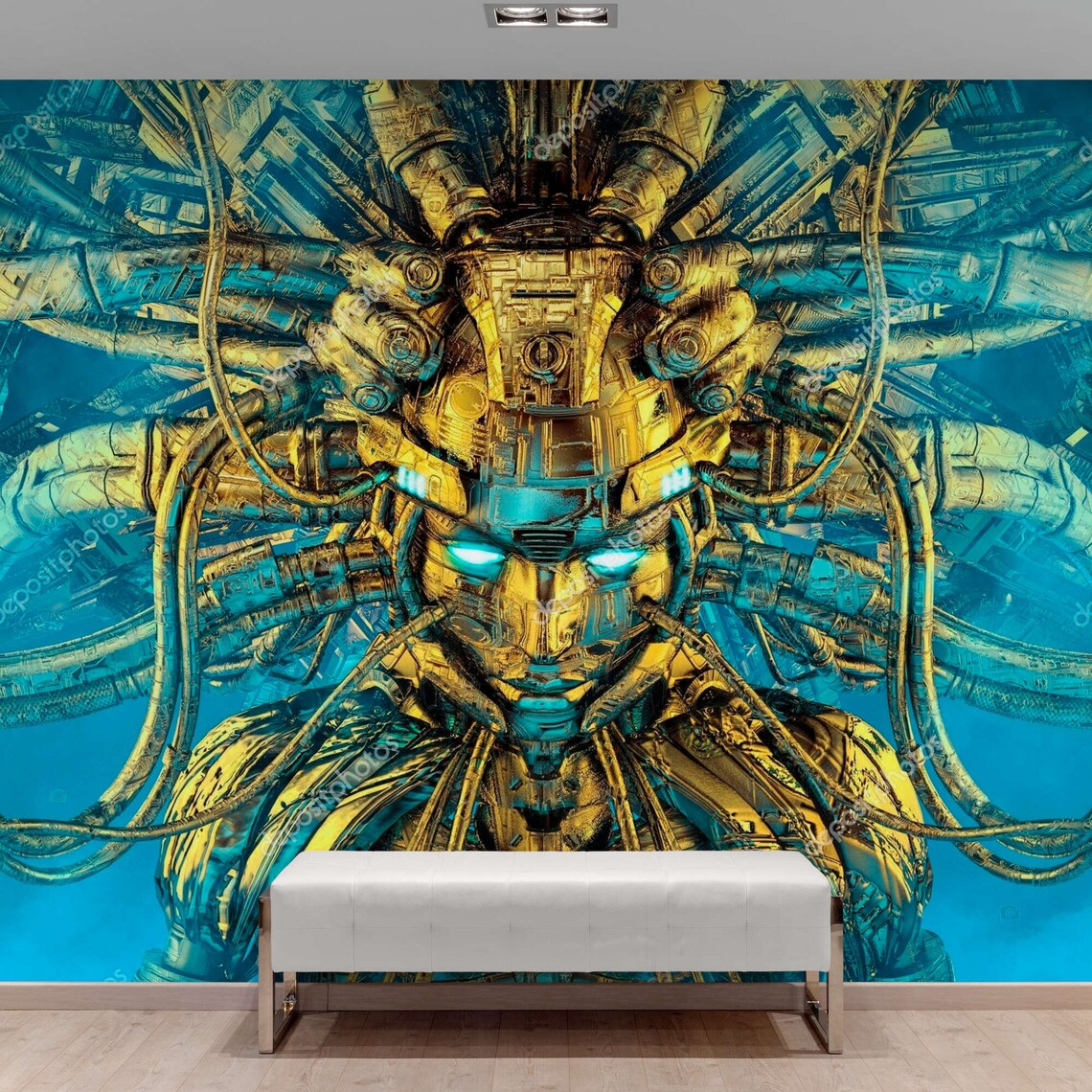 Gaming Wall Mural Cyberpunk Graffiti Wall Paper Gaming Wall Etsy