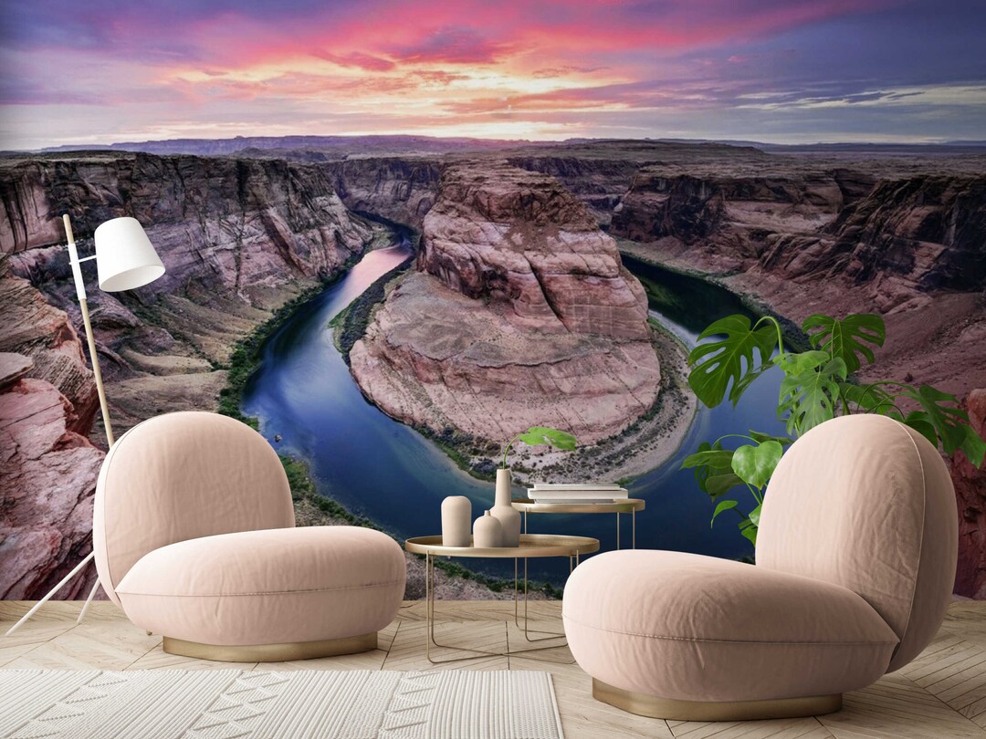 Peel and Stick Mural Wallpaper Wallpaper Wall Decor River Etsy