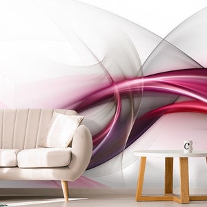 3D Wallpaper Peel & Stick - Red Smoke Wall mural Decor, Custom Vinyl Wall paper Mural, Modern 3d Wall Sticker - Removable Wallpapers