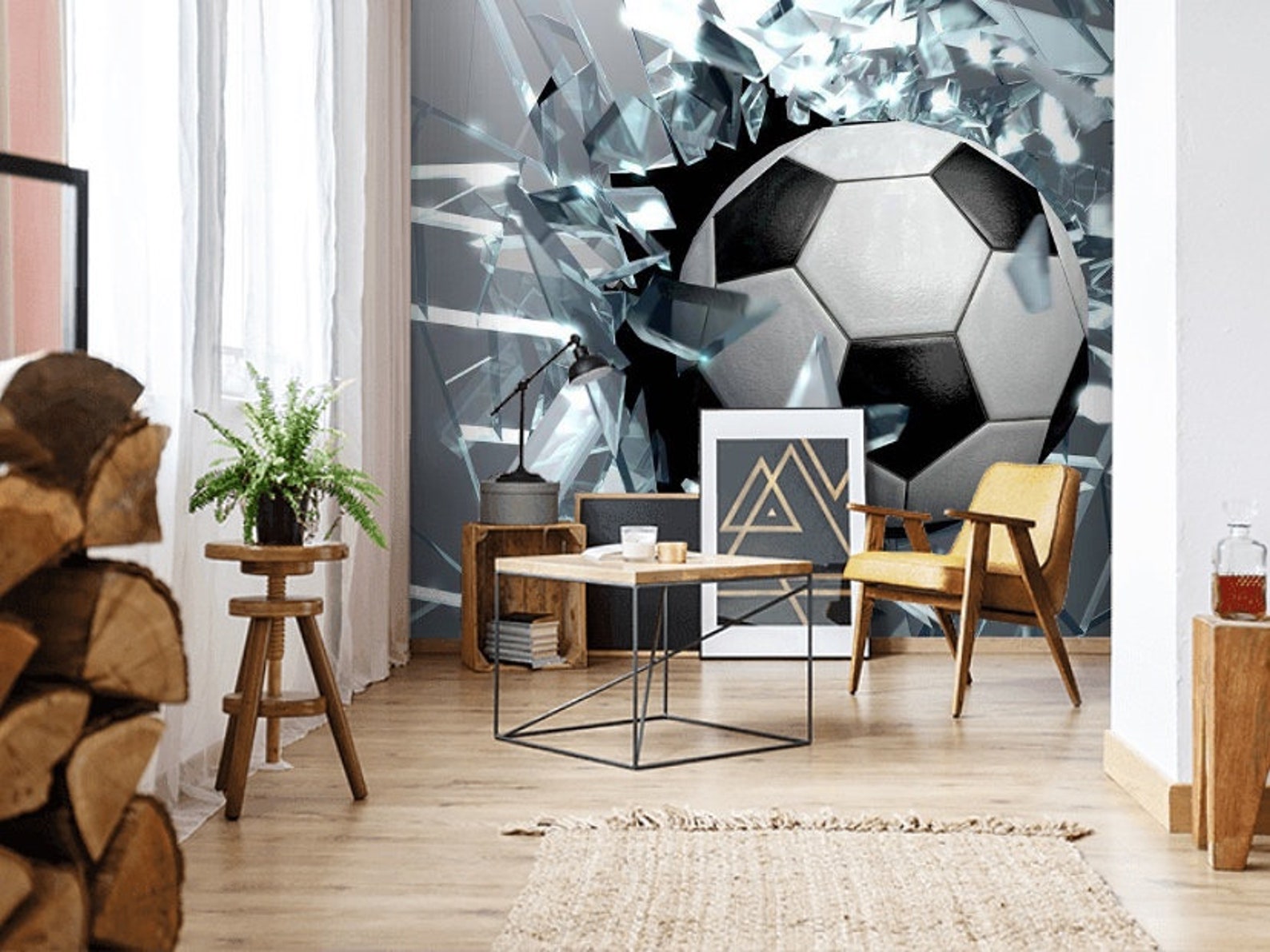 3D Football Charm 1485 Floor Mural  Wallpaper Murals Self-Adhesive Removable Print Epoxy