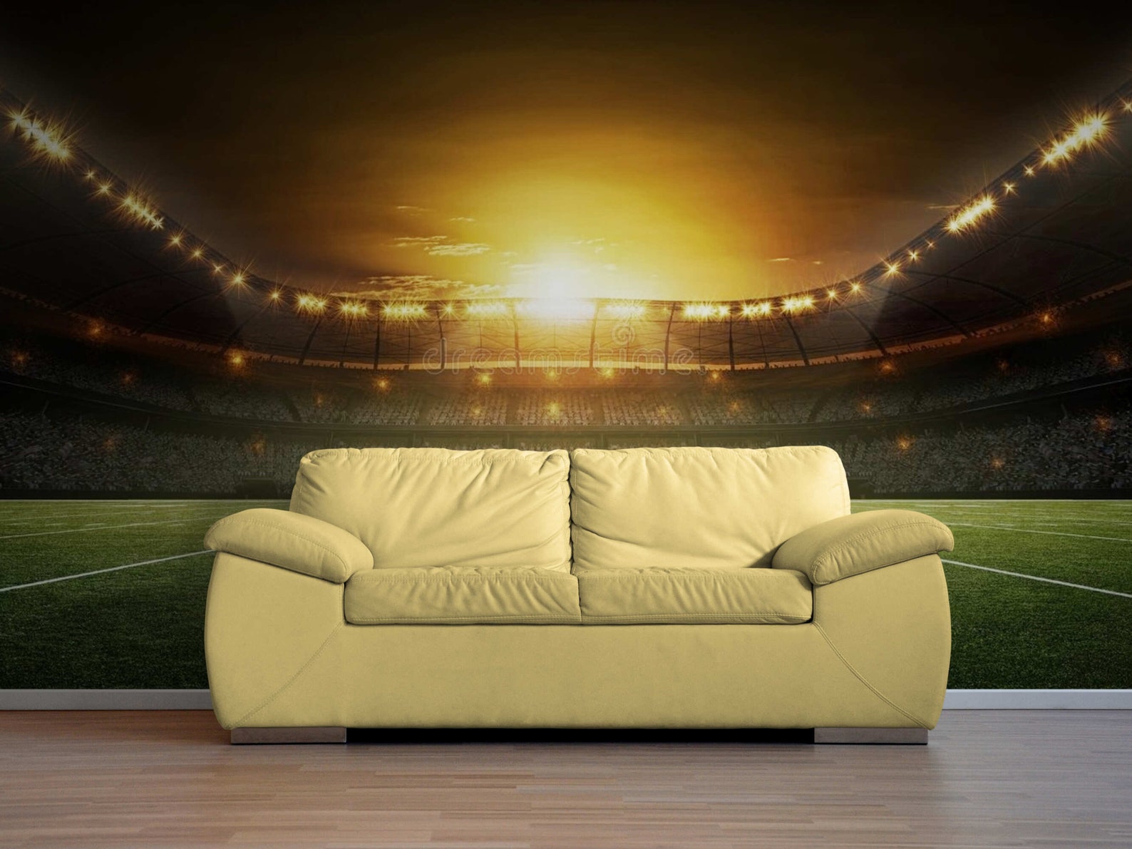 Kids Wallpaper Mural Soccer Football Stadium Wall Mural Kids - Etsy