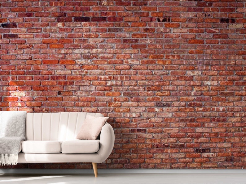 Brick Peel and Stick Wallpaper Vintage 3d Wall Mural Loft Wall | Etsy