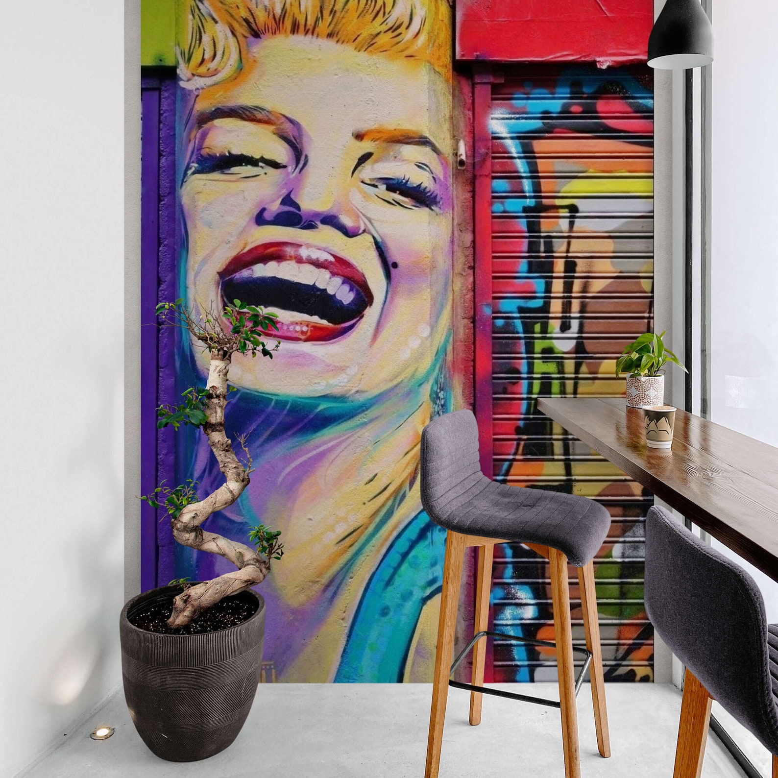 Popular Graffiti Wall Mural Merilyn Monroe Graffiti Murals Etsy