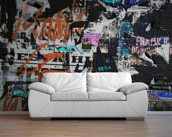 Graffiti Mural Peel and Stick Wallpaper Wall Covering