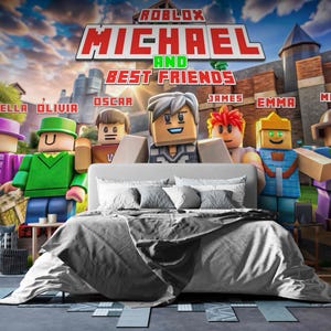 Personalized Roblox Font Wallpaper, Custom Gaming Wall Mural for ...