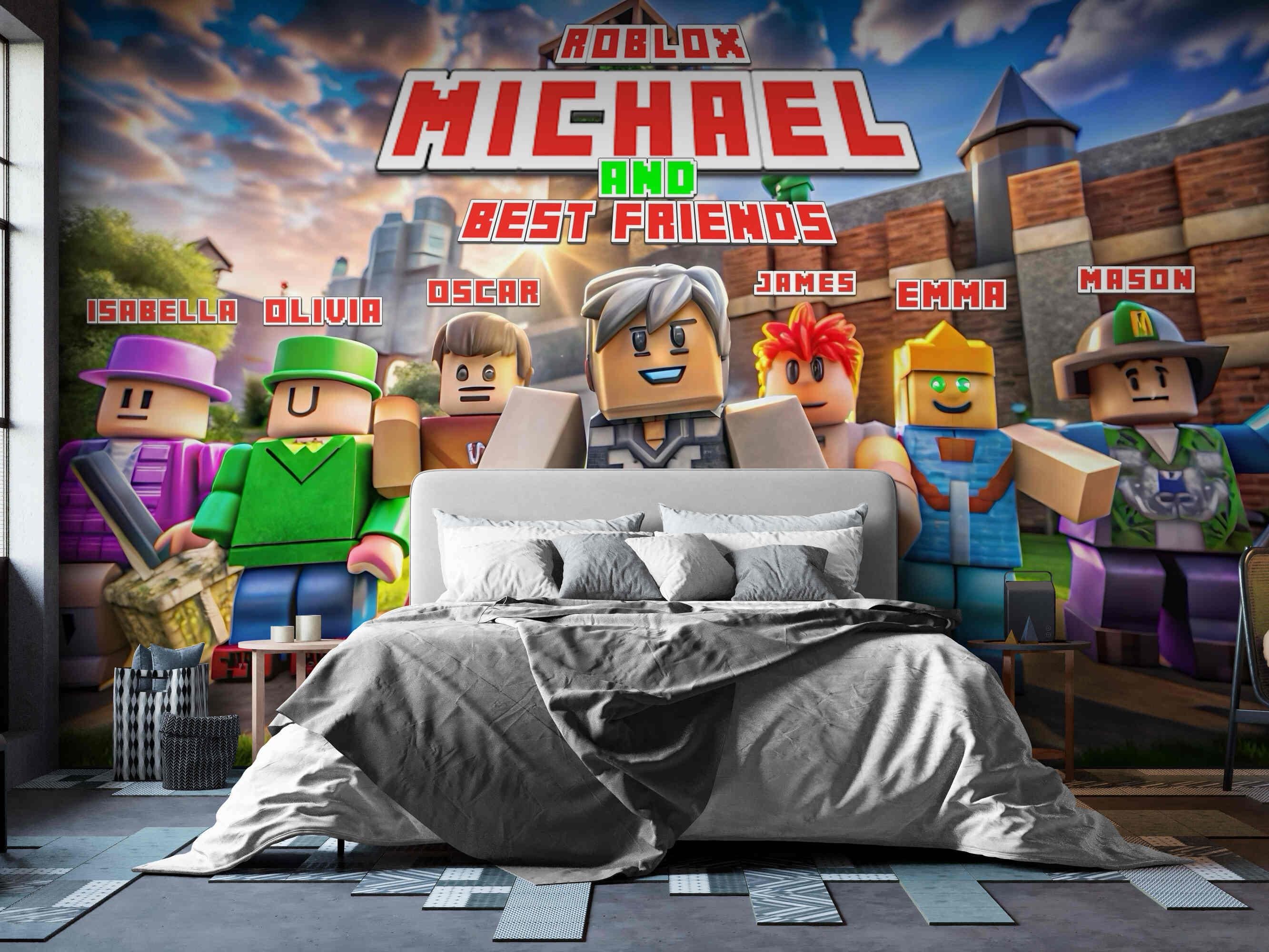 Personalized Roblox Font Wallpaper, Custom Gaming Wall Mural for ...