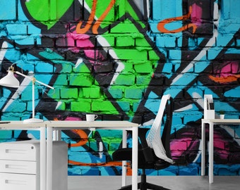 Street Art Graffiti Wall Mural Peel and Stick Colorful Wallpaper