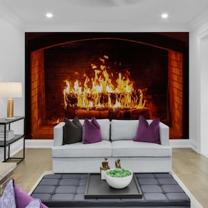 Wallpaper 3d Murals Fireplace wall paper wall decor Vinyl 3d wallpaper Wall print peel and stick removable 3d murals self adhesive art