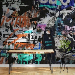 Graffiti Art Murals Graffiti Wallpaper Teenage Bedroom Design Peel & Stick Wallpaper Decals, Wall paper mural, Peel and stick wallpaper