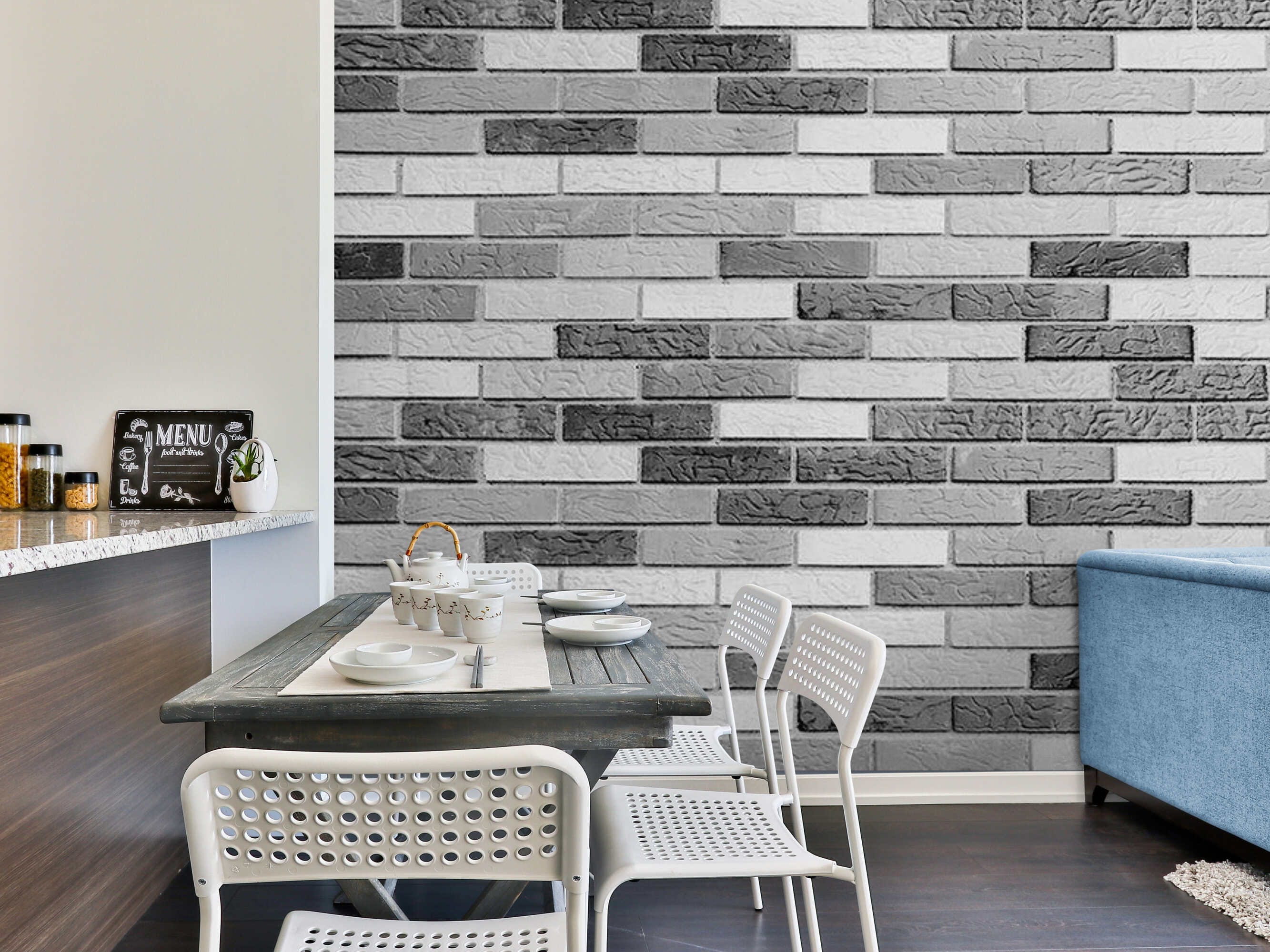Kitchen wallpaper grey discount