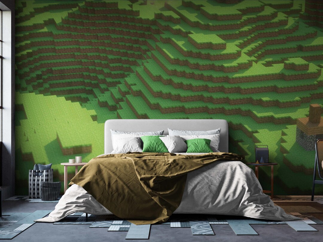 Pixel Game Wall Mural, Kids Room Decor, Peel and Stick Wallpaper Mural ...