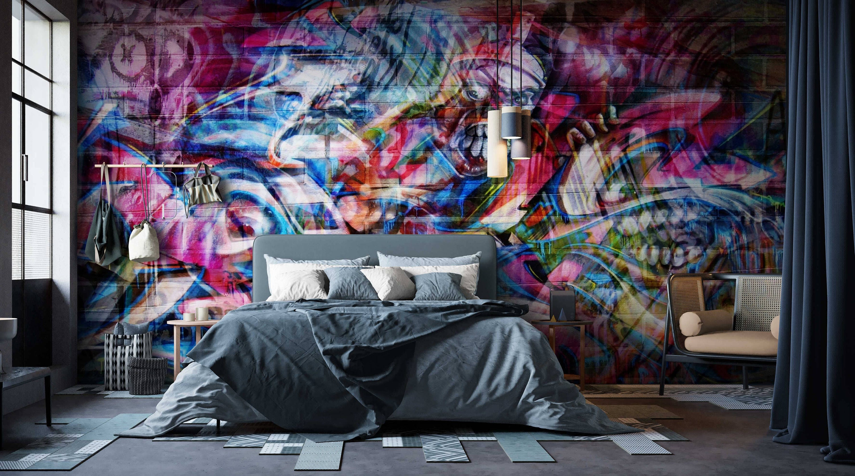 Awesome wall mural. Anime. Black and white.  Wall art wallpaper, Mural wall  art, Anime wall art