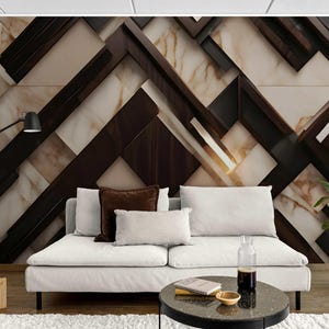 Modern 3D Wallpaper for Accent Walls, Vinyl Peel and Stick or Textured Wallpapers, Modern Wallpaper Mural Wall Covering Self Adhesive