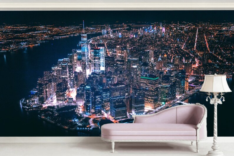 Wallpaper Mural City Skyline Photo Wallpaper Wall Paper Home - Etsy