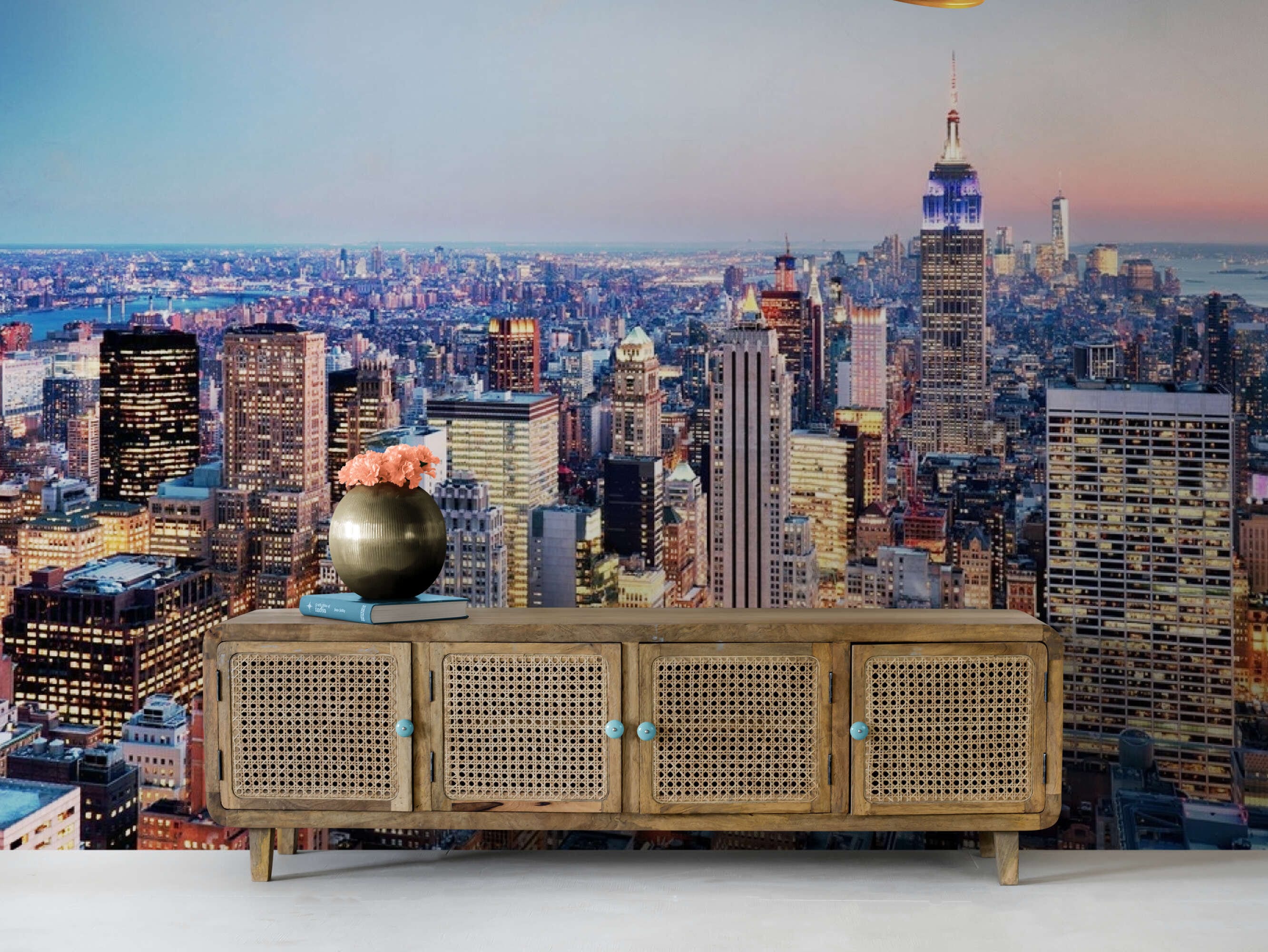 New York City Peel and Stick Wallpaper Accent Wall Paper NYC Wall Mural ...