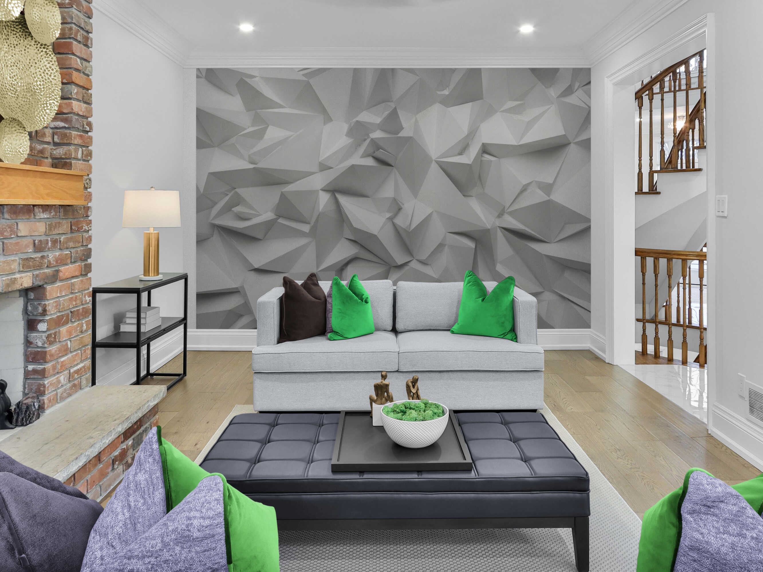 Abstract Gray 3d Wallpaper Custom Wall Design Peel and Stick