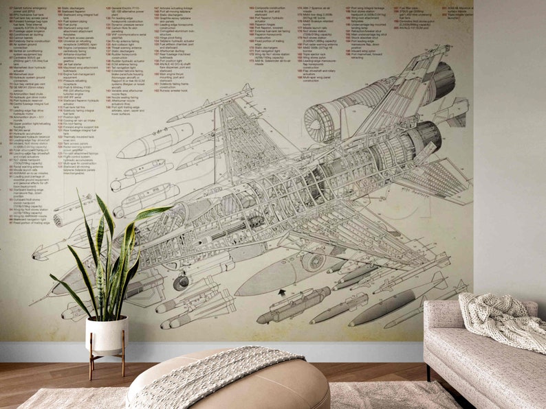 Photo Wallpaper Airplane Wall Mural Aviation Wall Paper Decor Etsy