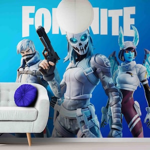 Battle Royale Game Wall Mural – 3D Peel & Stick Wallpaper with Popular Shooter Characters for Boys Room or Gamer Space Decor
