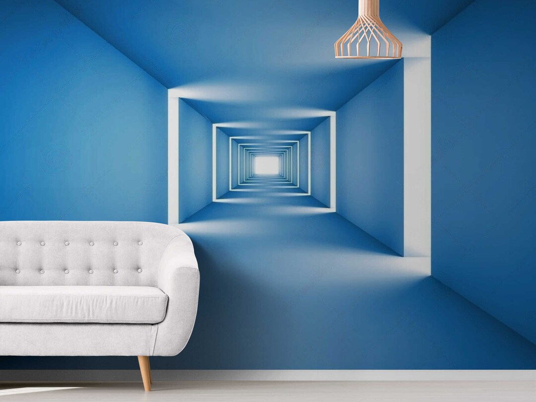 Blue 3D Wallpapers Wall Mural 3D Abstraction Photo Wallpaper Mural Wall