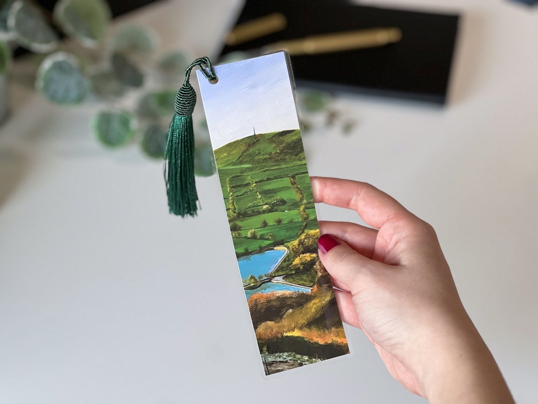 Peak District Bookmark, Painted Design Book Accessory, Bookmark With ...