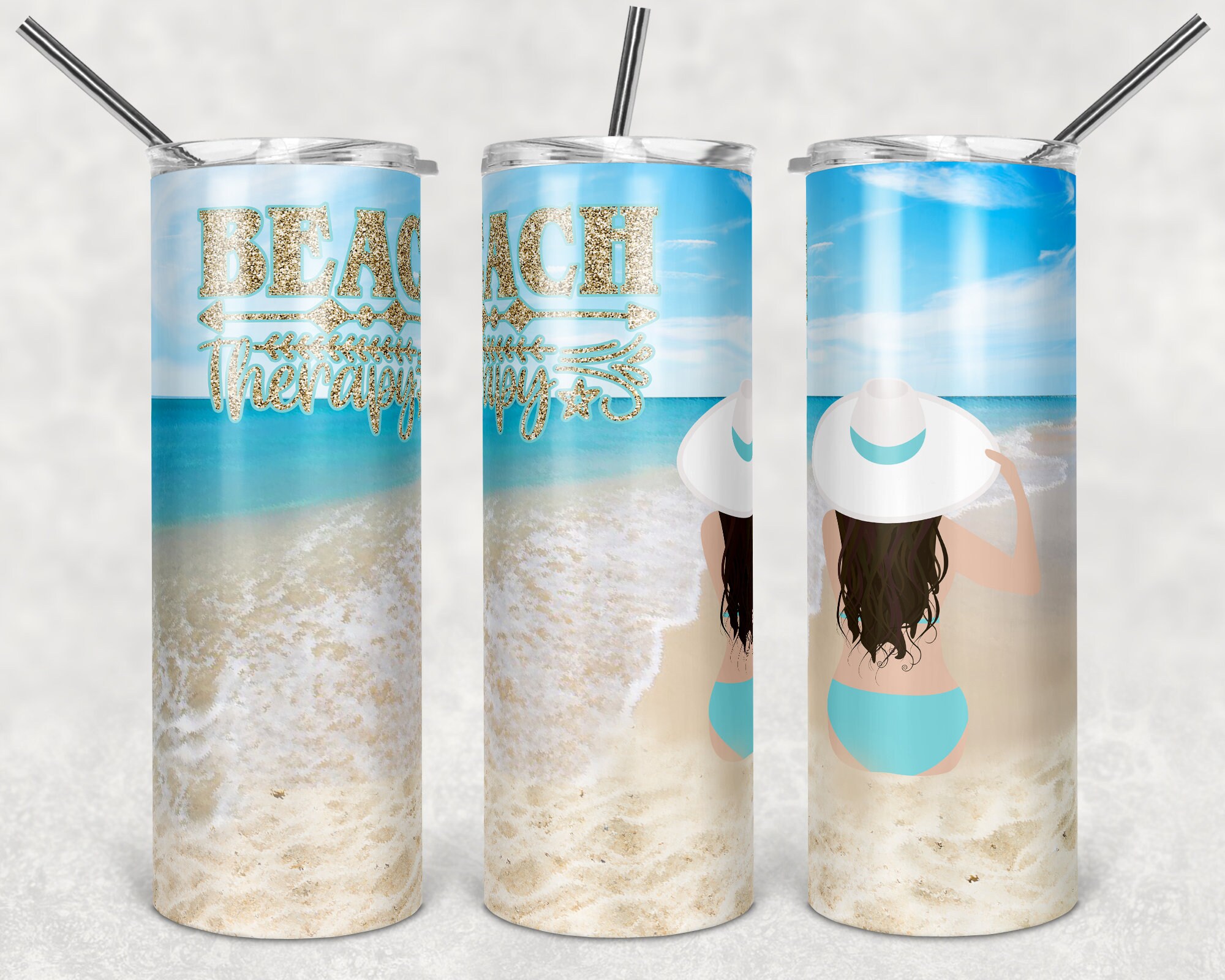 Beach Tumbler Etsy