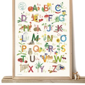 ABC Poster & Number Poster Set for Children's Room // Montessori Learning Posters // Alphabet + Numbers DIN A3 // Gift for Children's Learning Aid image 6
