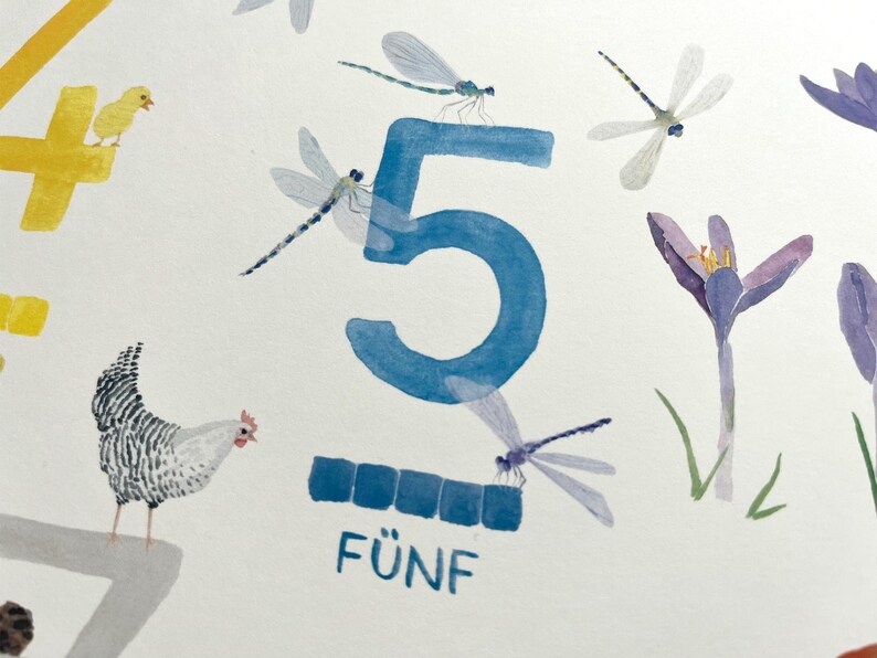 ABC Poster & Number Poster Set for Children's Room // Montessori Learning Posters // Alphabet + Numbers DIN A3 // Gift for Children's Learning Aid image 4