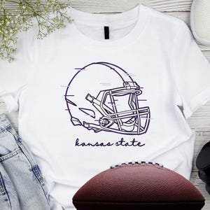 File PNG con casco viola e grigio Glitch del Kansas State