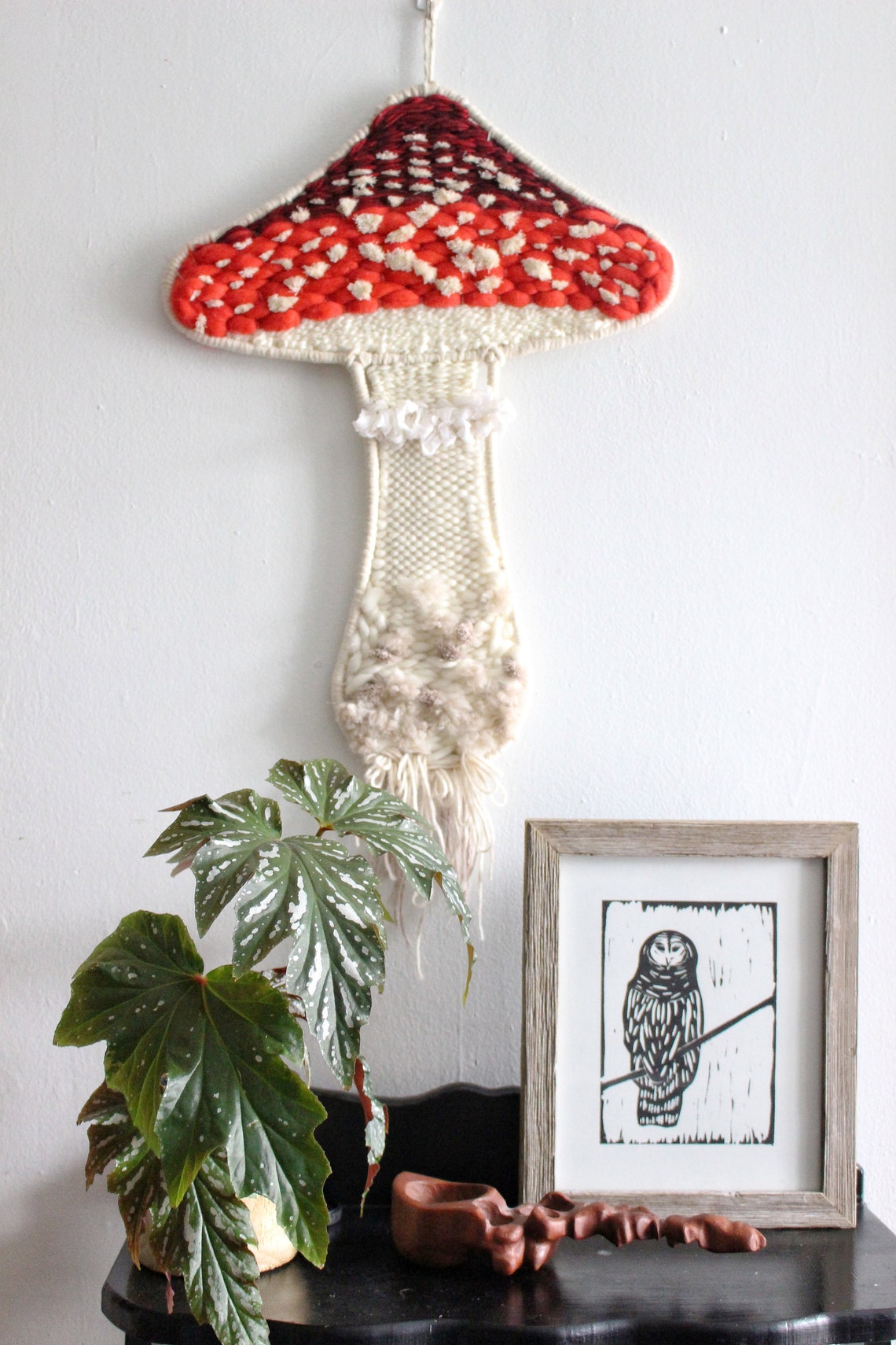 Custom Mushroom Woven Wall Hanging Etsy
