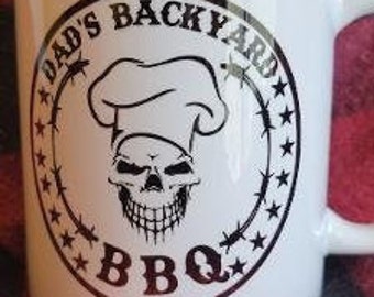 12.oz Coffee Mug  Dads backyard bbq great for coffee tea or favorite adult beverage .