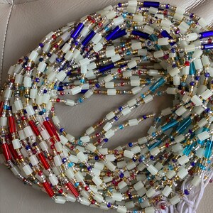 African Waist Beads, Belly Chain, Ghana Waist Beads, Tie on Waist Beads, Weight Tracker, Belly Chain, Body Jewelry, Gift Ideas