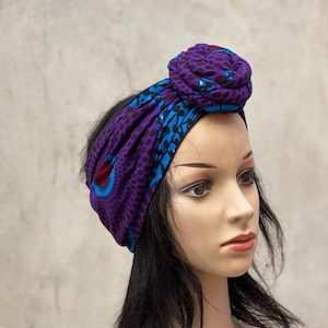 Pre tied Head Wrap, Ankara Head Wrap, Pre Tied Satin lined Head wrap