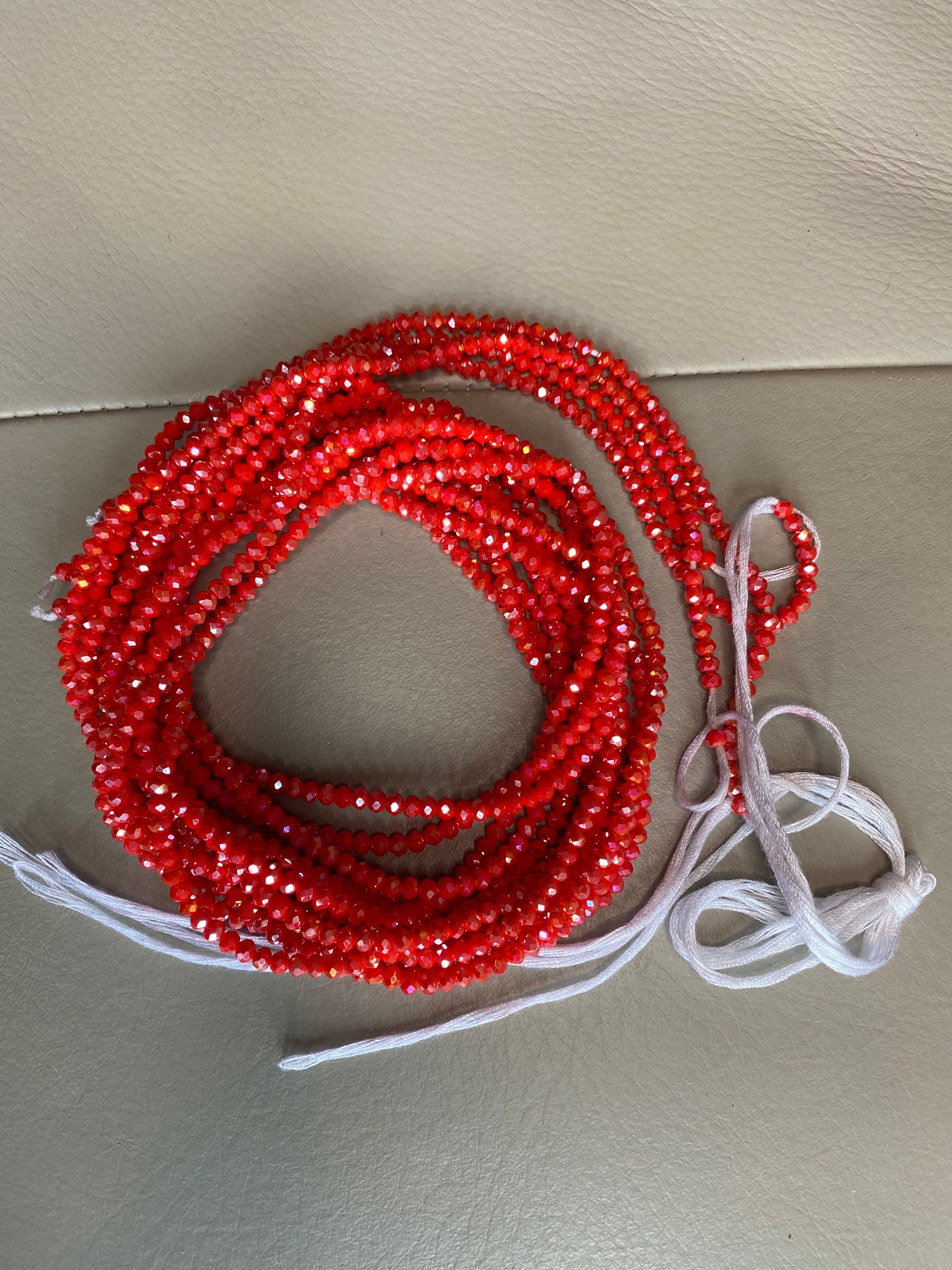 African Waist Beads, Ghana Waist Beads, Belly Chain, Crystal Waist