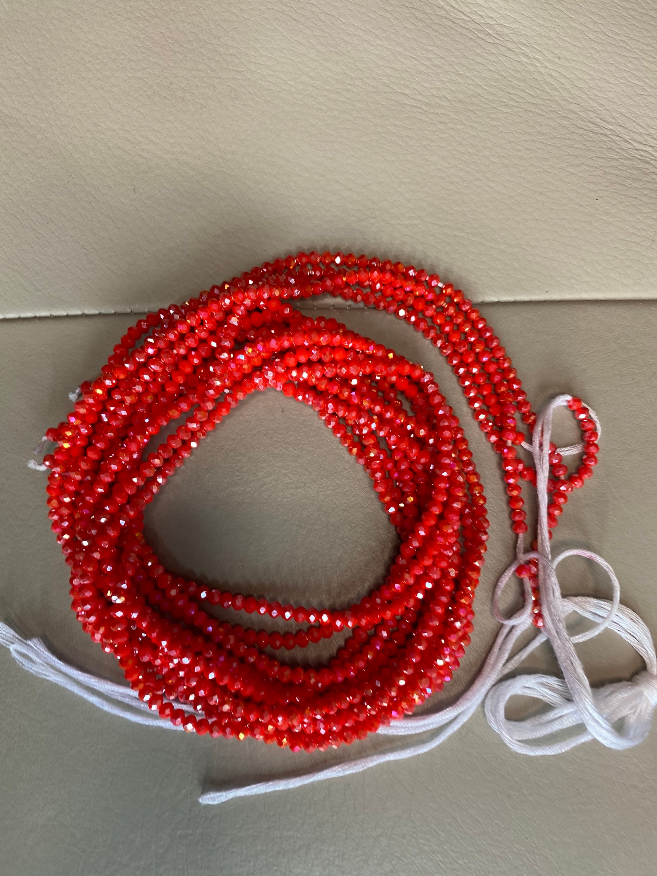 African Waist Beads, Ghana Waist Beads, Belly Chain, Crystal Waist