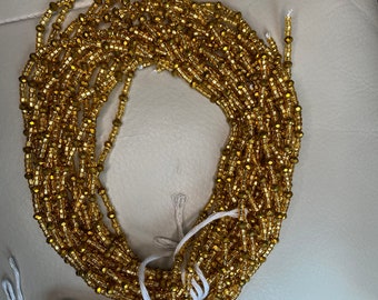Gold Waist Beads: African Belly Chain, Weight Tracker