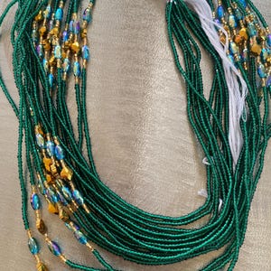 Glow in the Dark Waist Beads: Ghana Tie On Beads, Plus Size Bild 4