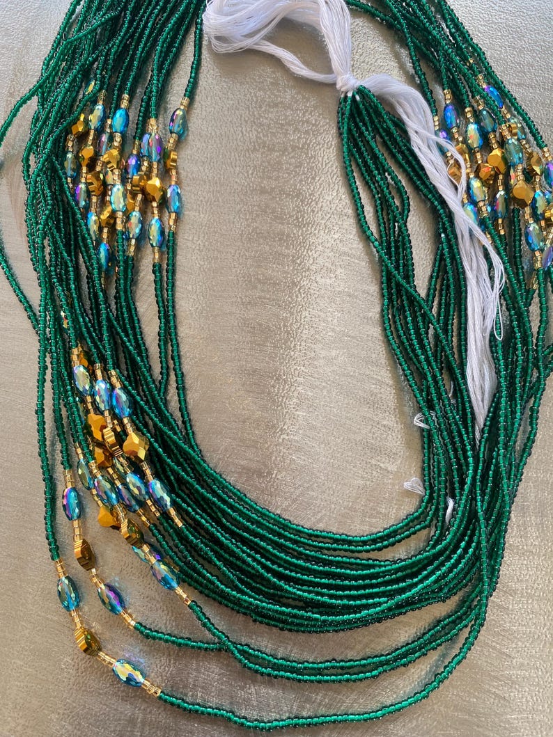 Glow in the Dark Waist Beads: Ghana Tie On Beads, Plus Size Bild 4