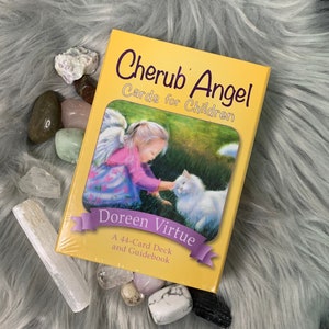 Nieuw verzegeld! Cherub Angel Oracle Card Deck voor kinderen met fysieke handleiding van Doreen Virtue, authentiek, origineel, zeldzaam! OOP, verzamelobject
