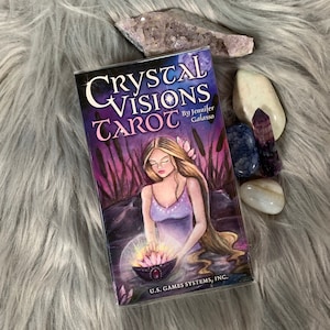 Baraja de cartas del tarot Crystal Visions con folleto guía física de Jennifer Galasso
